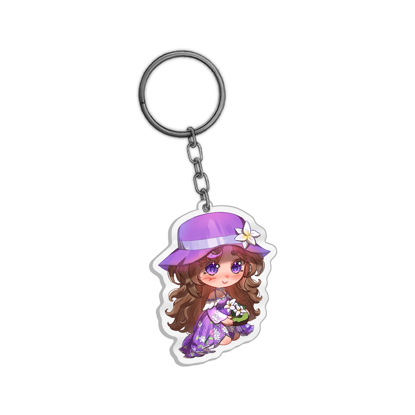 BunnyWinterLily Gardening Keychain