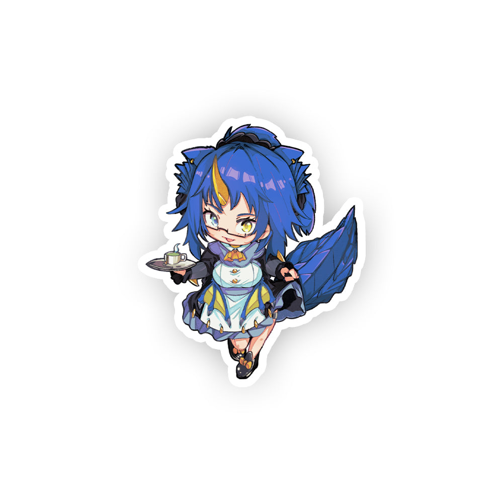 AzuratheAzureDragon Chibi Maid Sticker