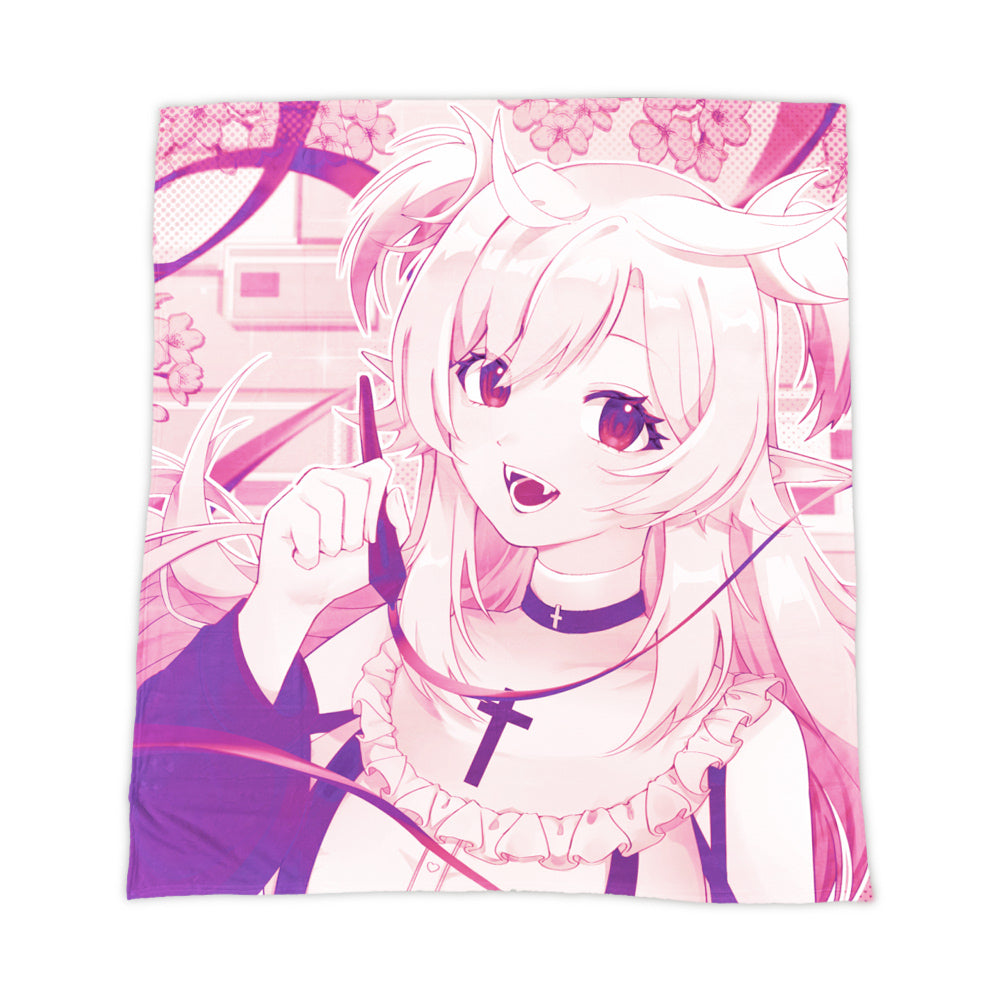 RuriNemui Sakura Pink Vampire Ink Blanket