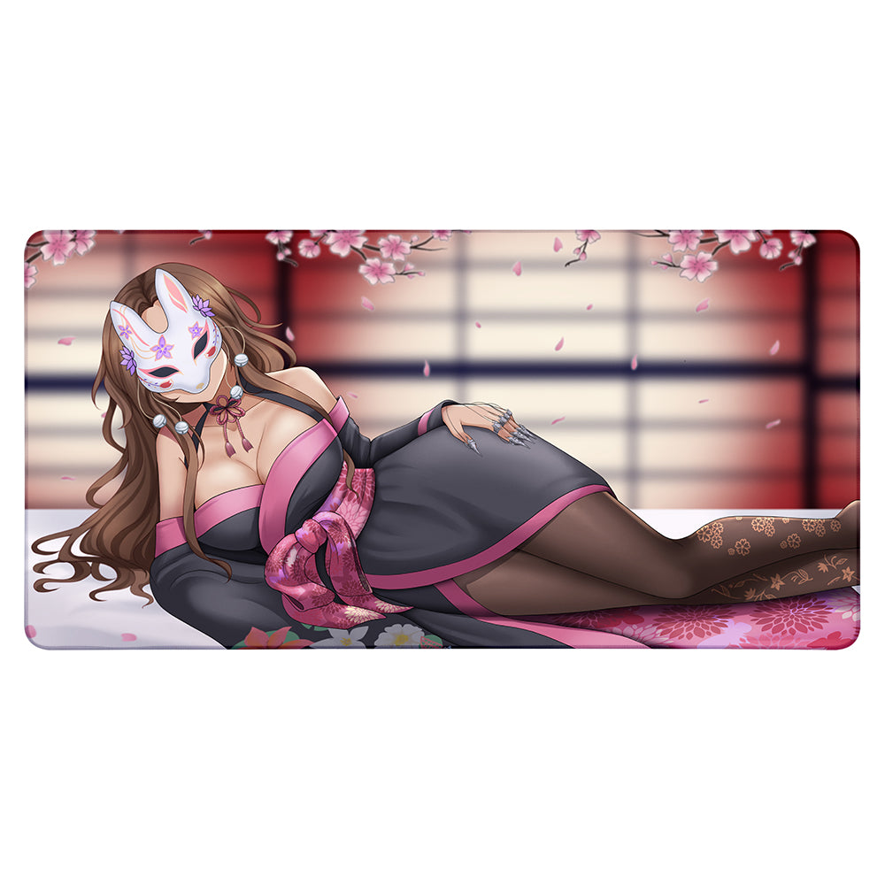 BunnyWinterLily Kimono XXL mousepad