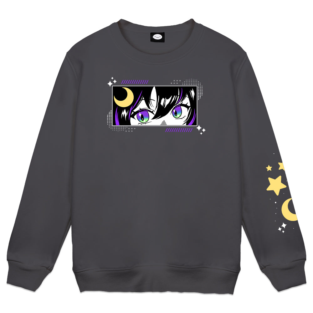 Destiny Moon Shining Stars Charcoal Crewneck