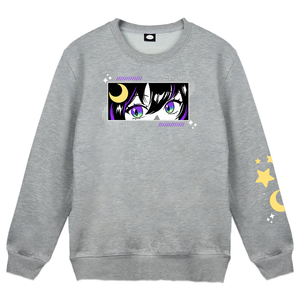 Destiny Moon Shining Stars Heather Gray Crewneck