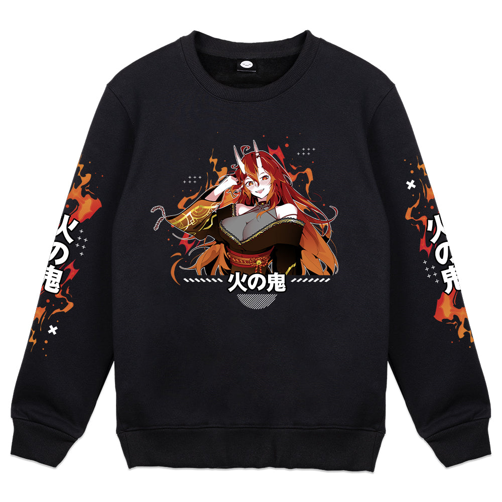 FireOniRei Blazing Streetwear Crewneck