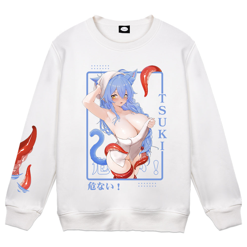 Tsuki Tyan Tentacles Crewneck - White