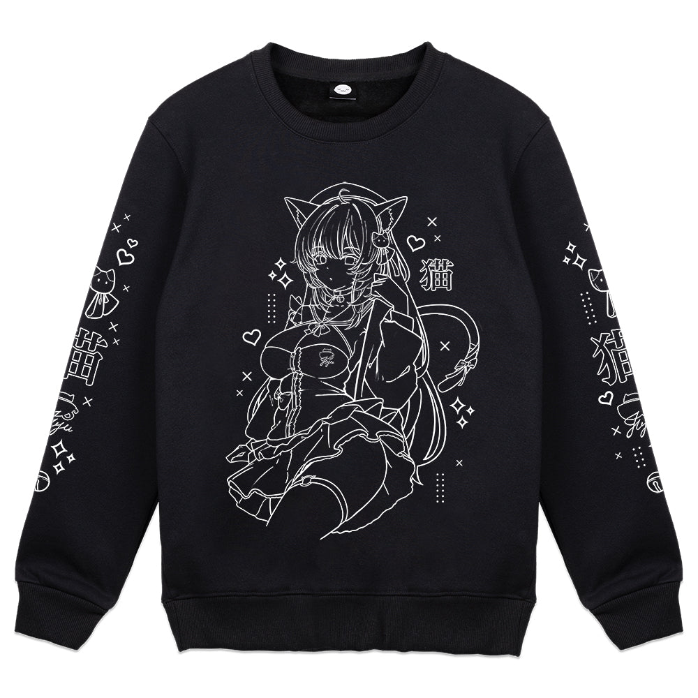 liljuju Sleepy Cat Crewneck