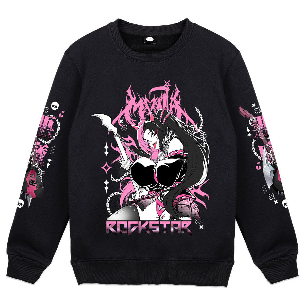 WhoisMonia Rock and Roll Crewneck