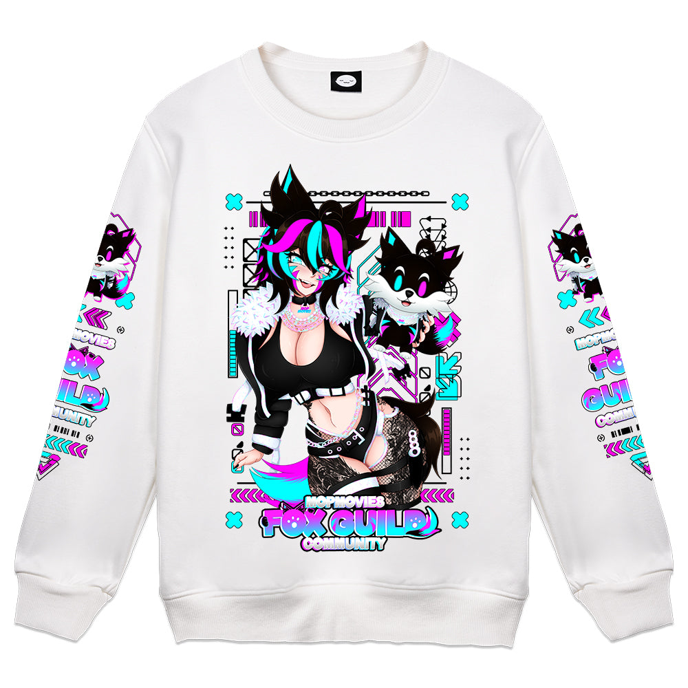 MopMovies Fox Guild White Crewneck