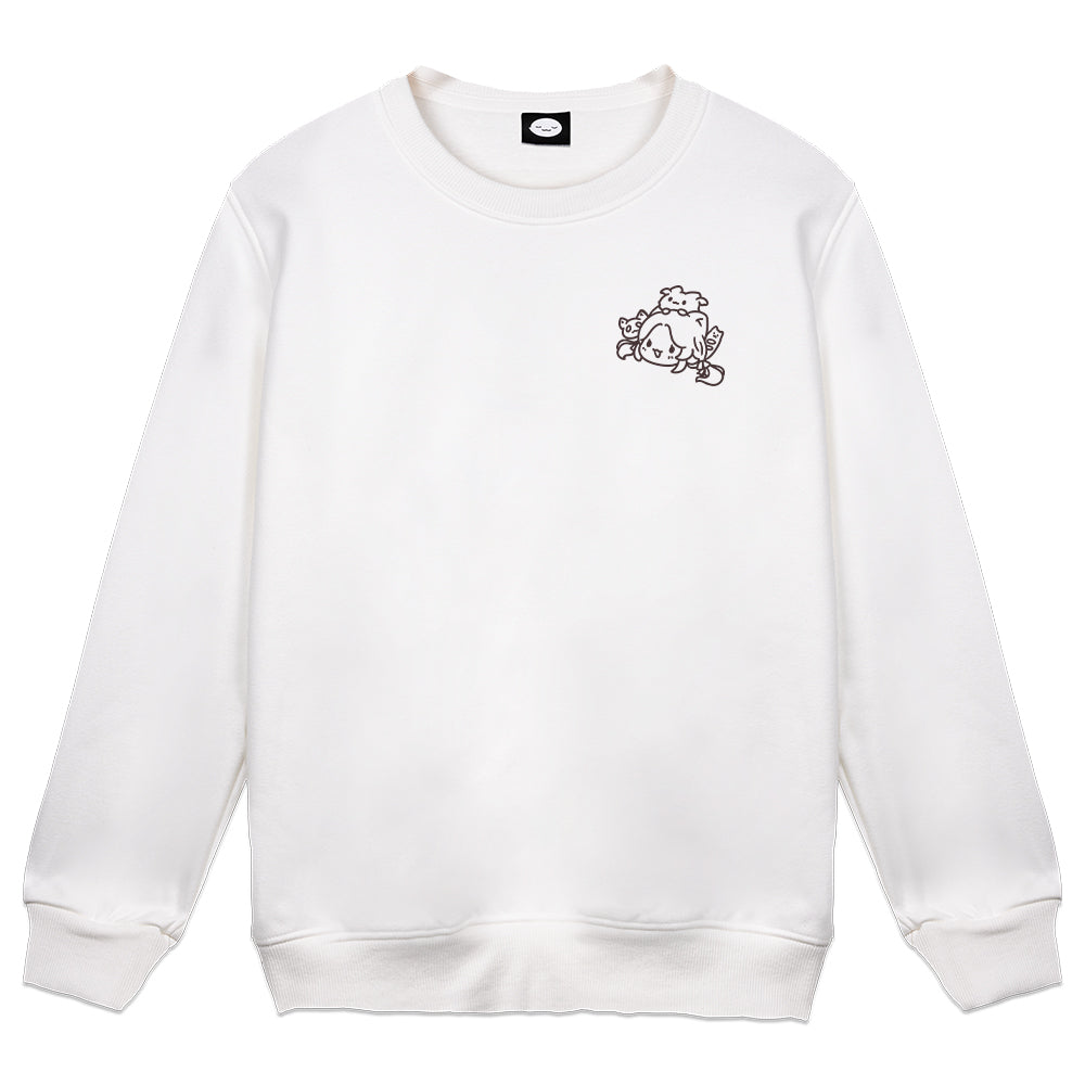 Suirie "Pop-up Bakery - Lines" White Crewneck