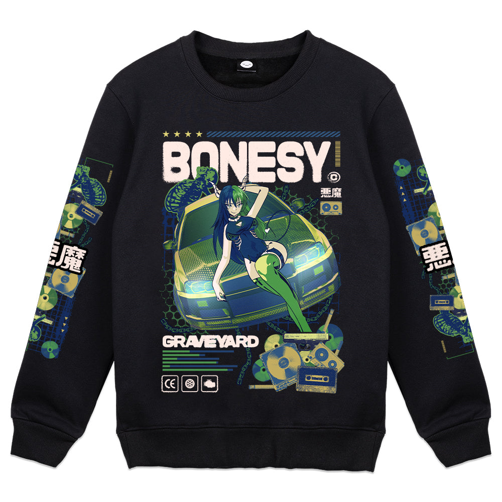 Bonesy "Graveyard Grunge" Crewneck
