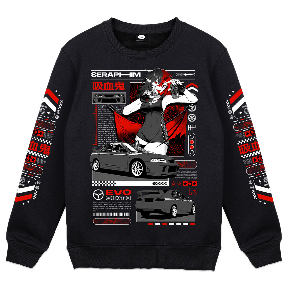 SeraphimMiinVT Glitch-Step Crewneck
