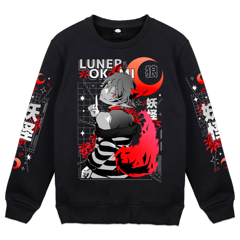 LunerOkami "Bloodmoon" Crewneck