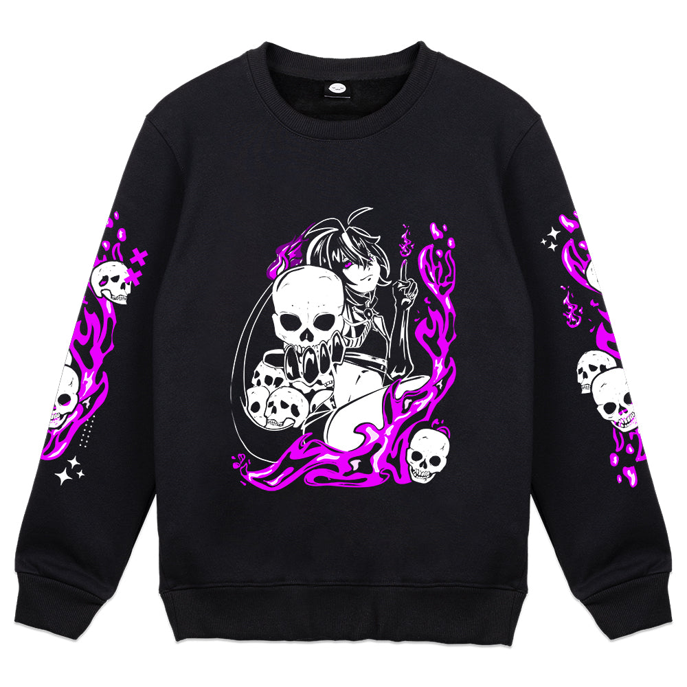 FuriKhronica Skull and Flame Crewneck