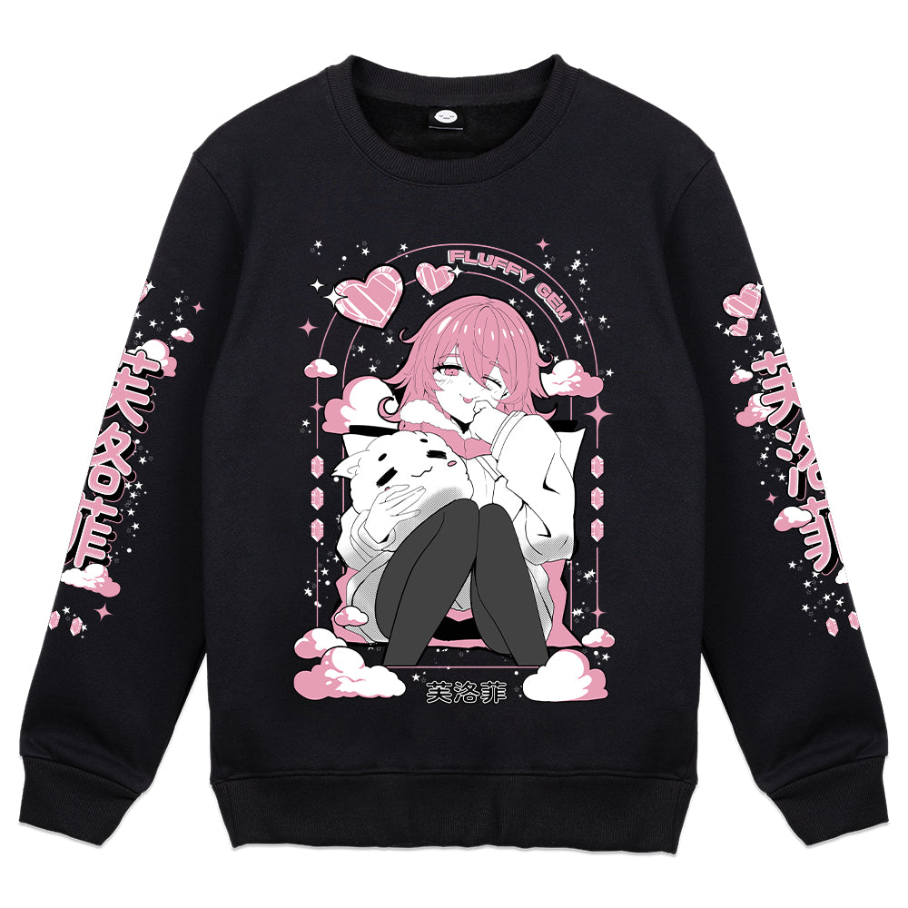 fluffyzegem "Comfy & Fluffy" Crewneck