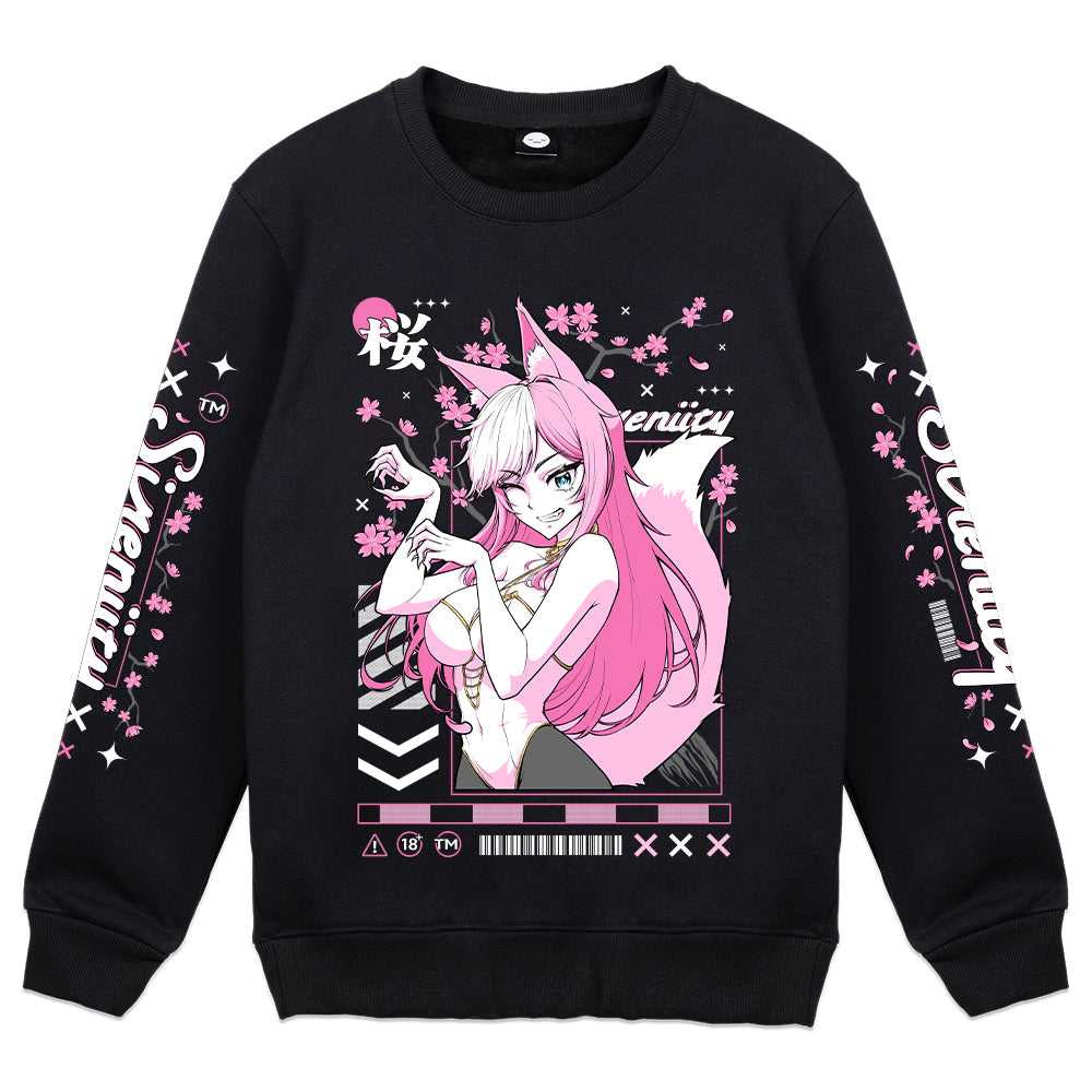 Sireniity "Pouncing Kitsune" Crewneck