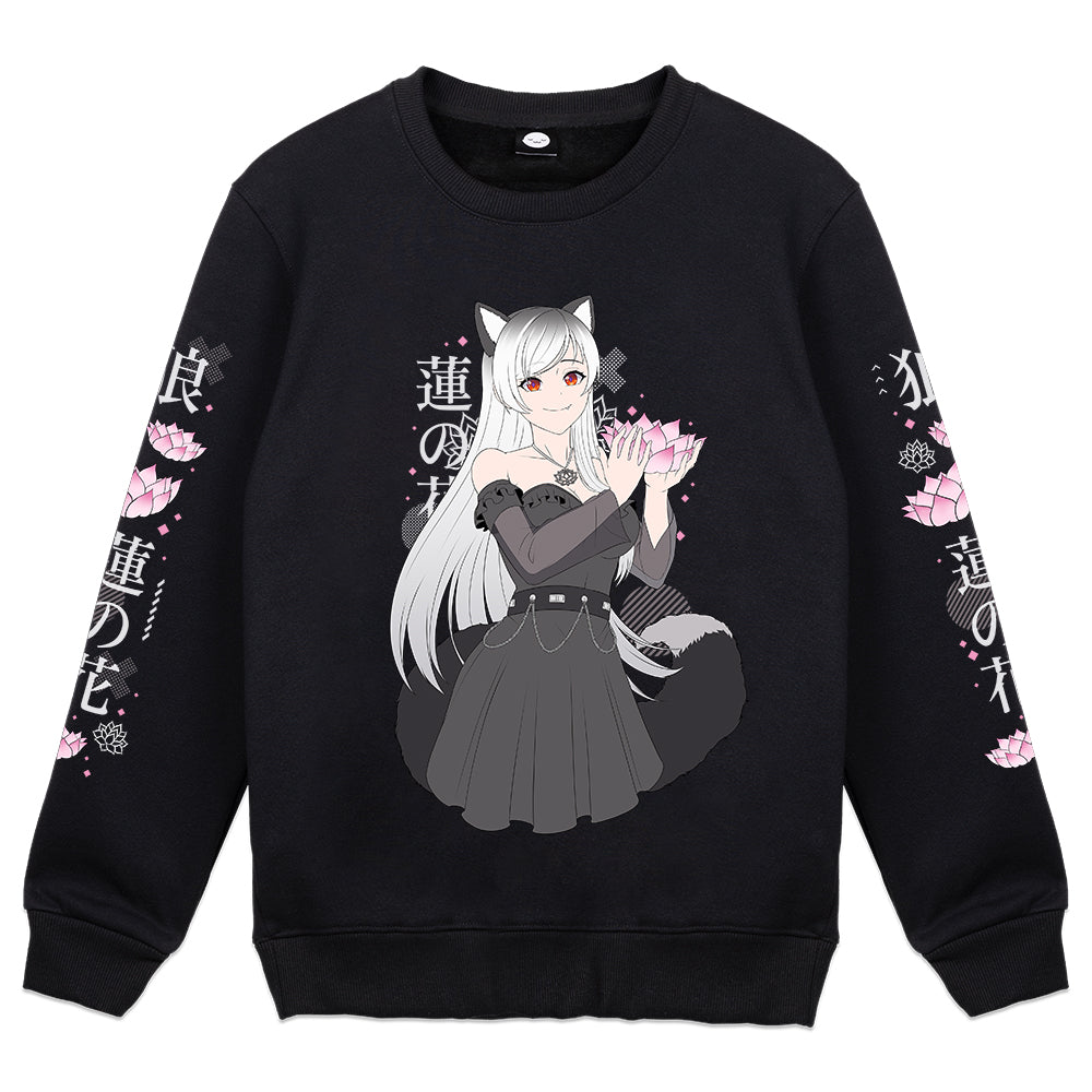 HowlingLotusVT Lotus Flower Crewneck