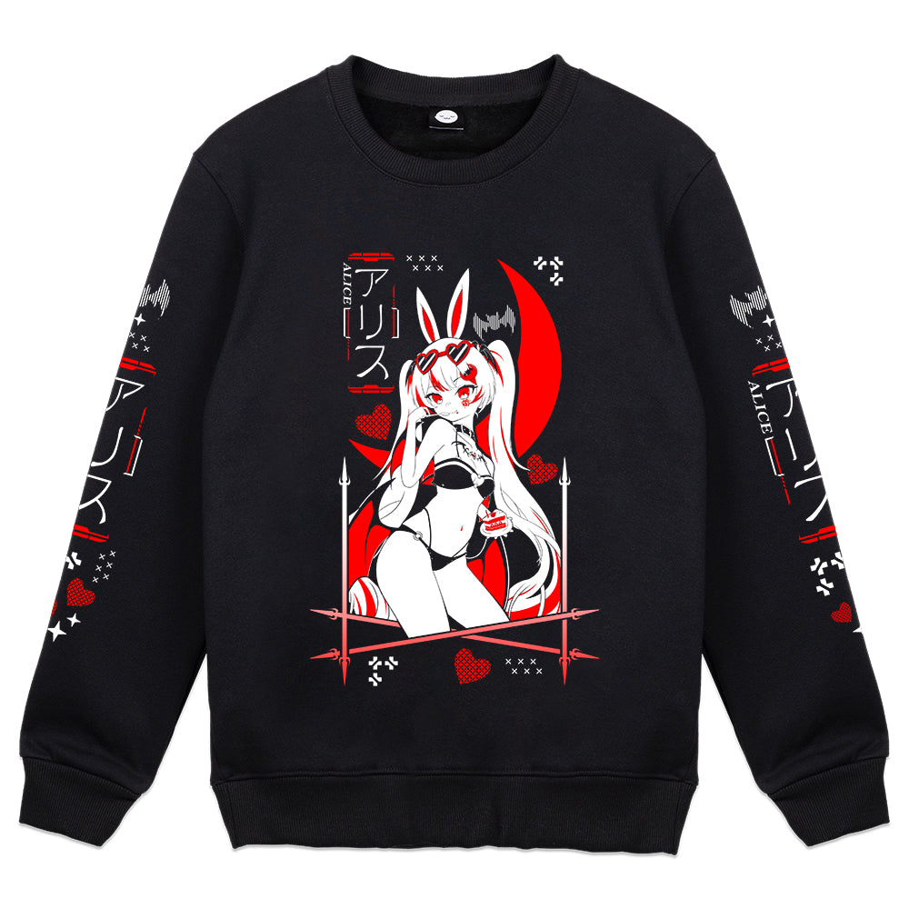 aliceinnameonly Crimson Eclipse Crewneck
