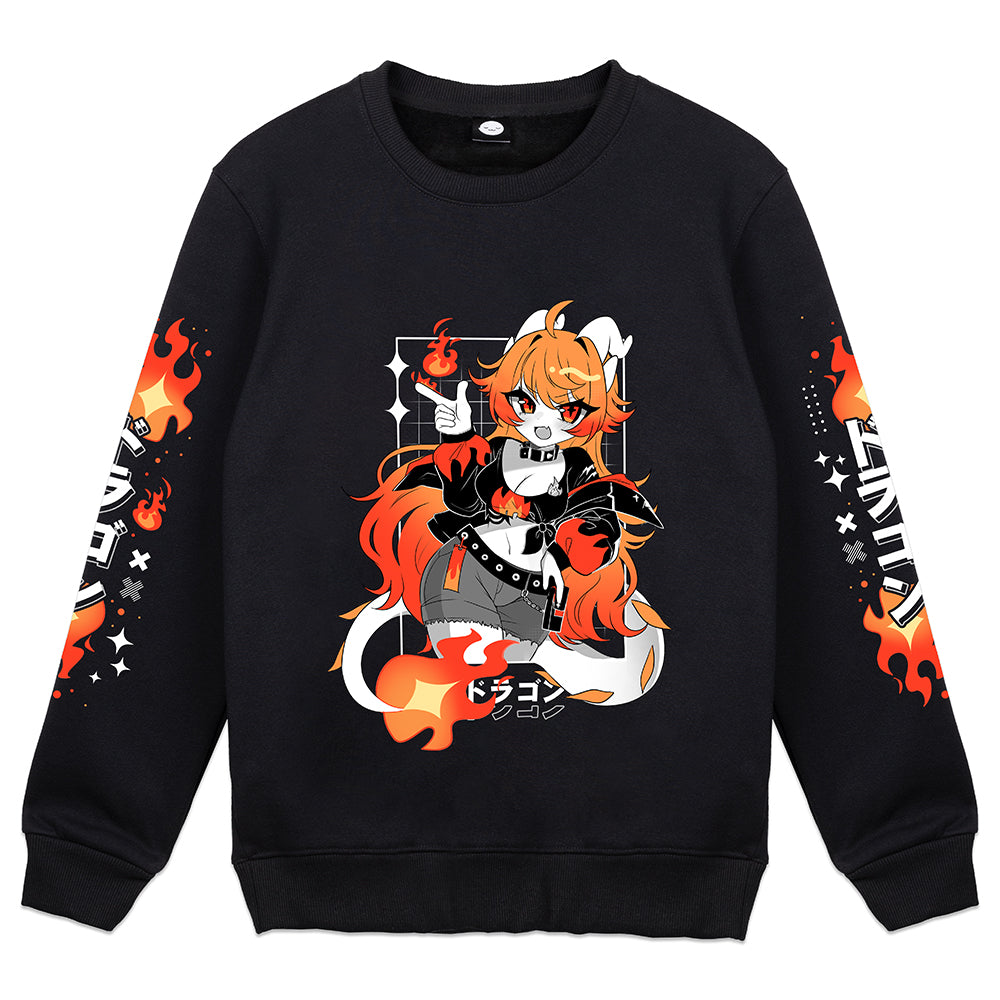 SweatyLilKoi Fire Crewneck