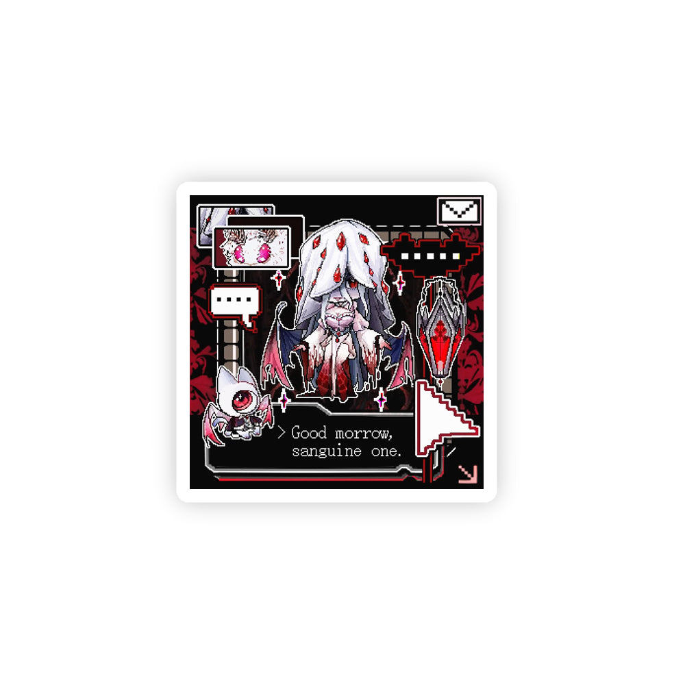 Dame Celena "Pixel Greetings" Sticker