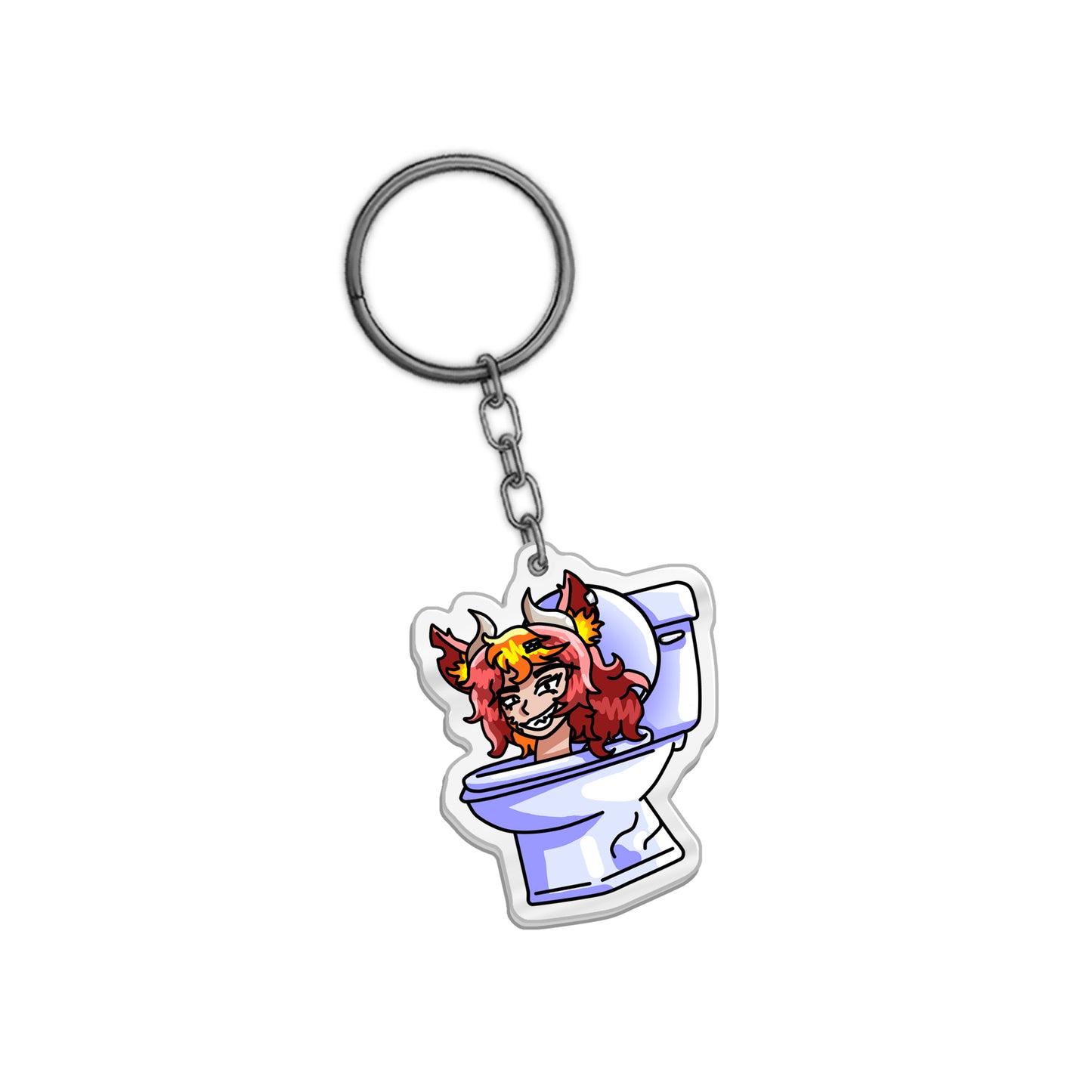 EmberTalks Toilet Acrylic Keychain