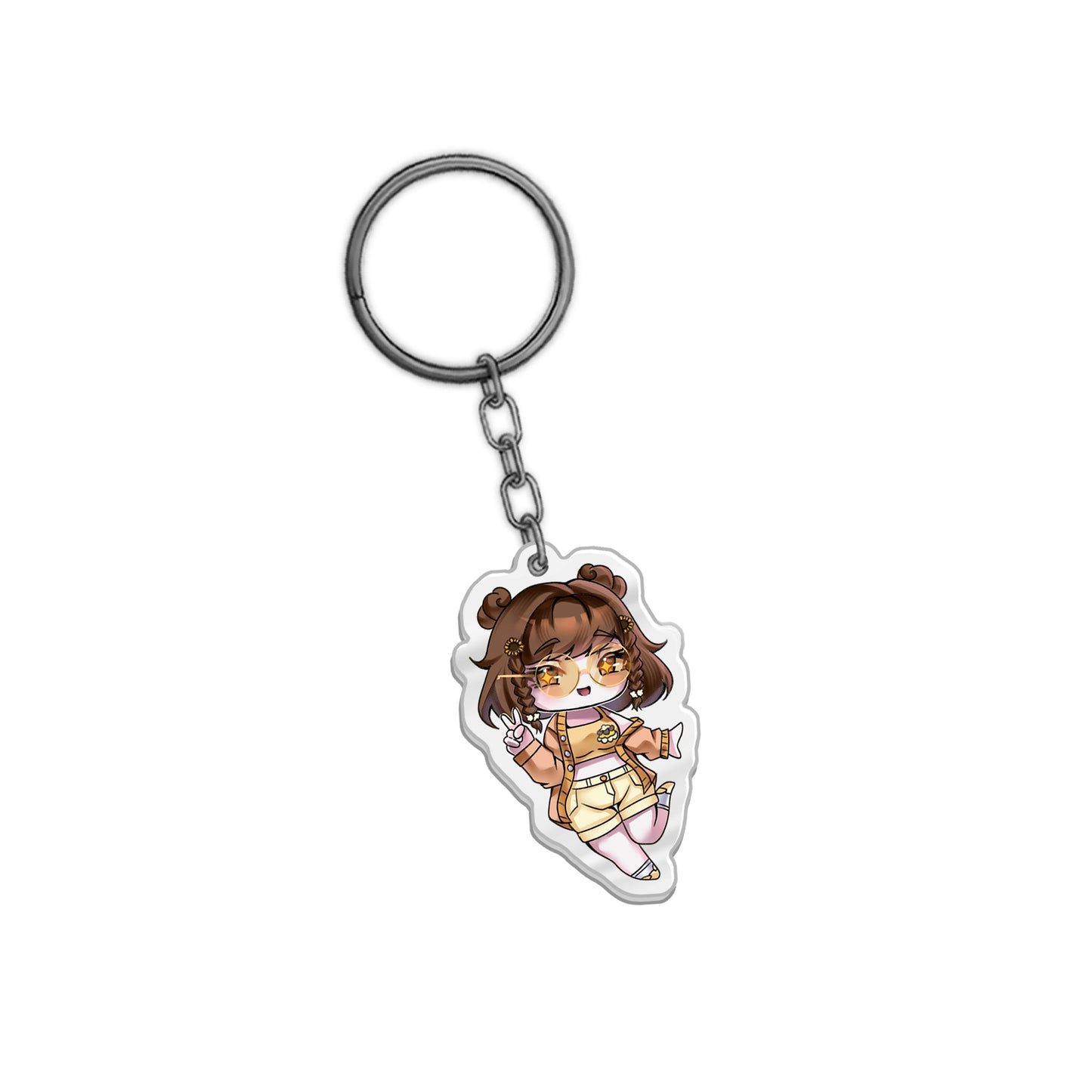 GlassesJournal Peace Keychain