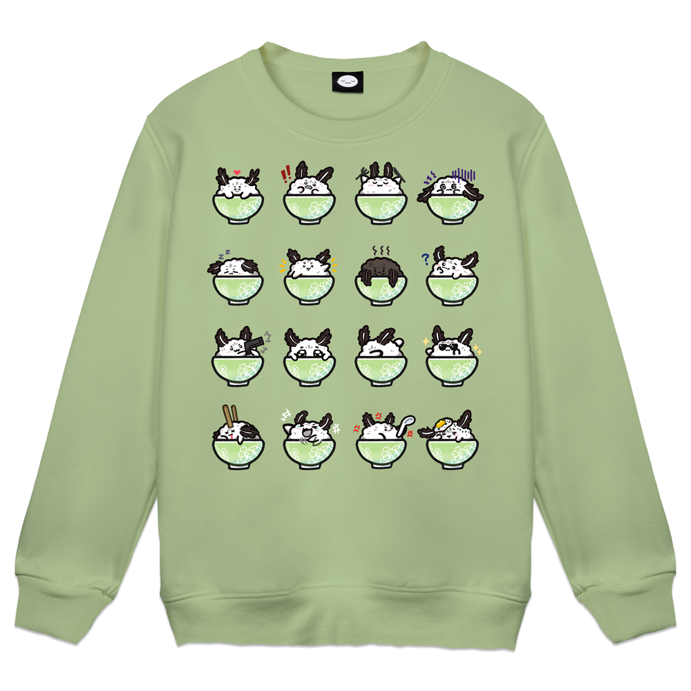 RiceyVT Sea Bunny Green Crewneck