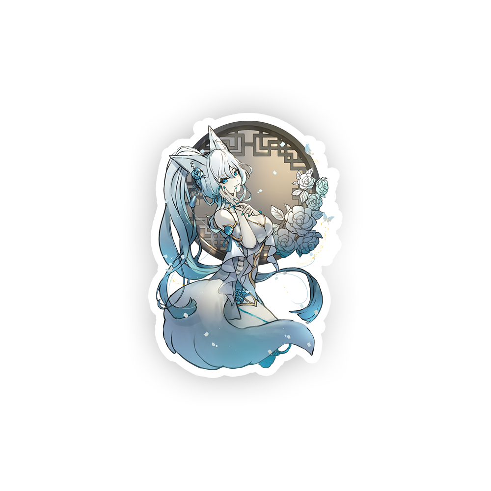 HebeCelene Moon Fox Sticker