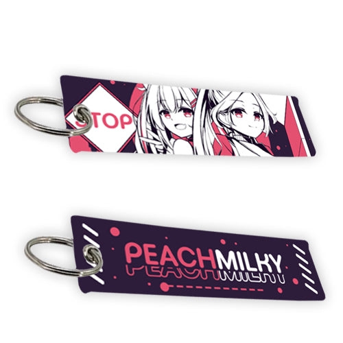 Peachmilky Signs Jet Tag Keychain