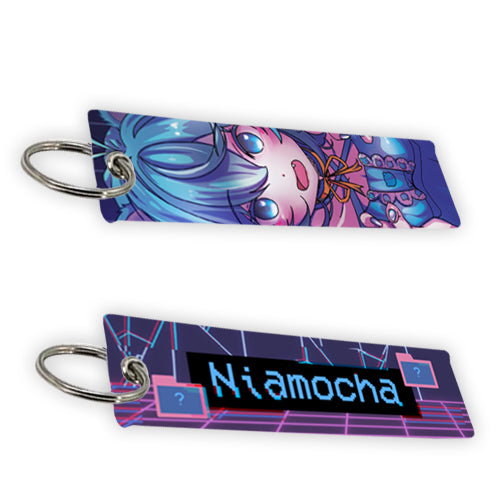 Niamocha Synthwave Jet Tag Keychain