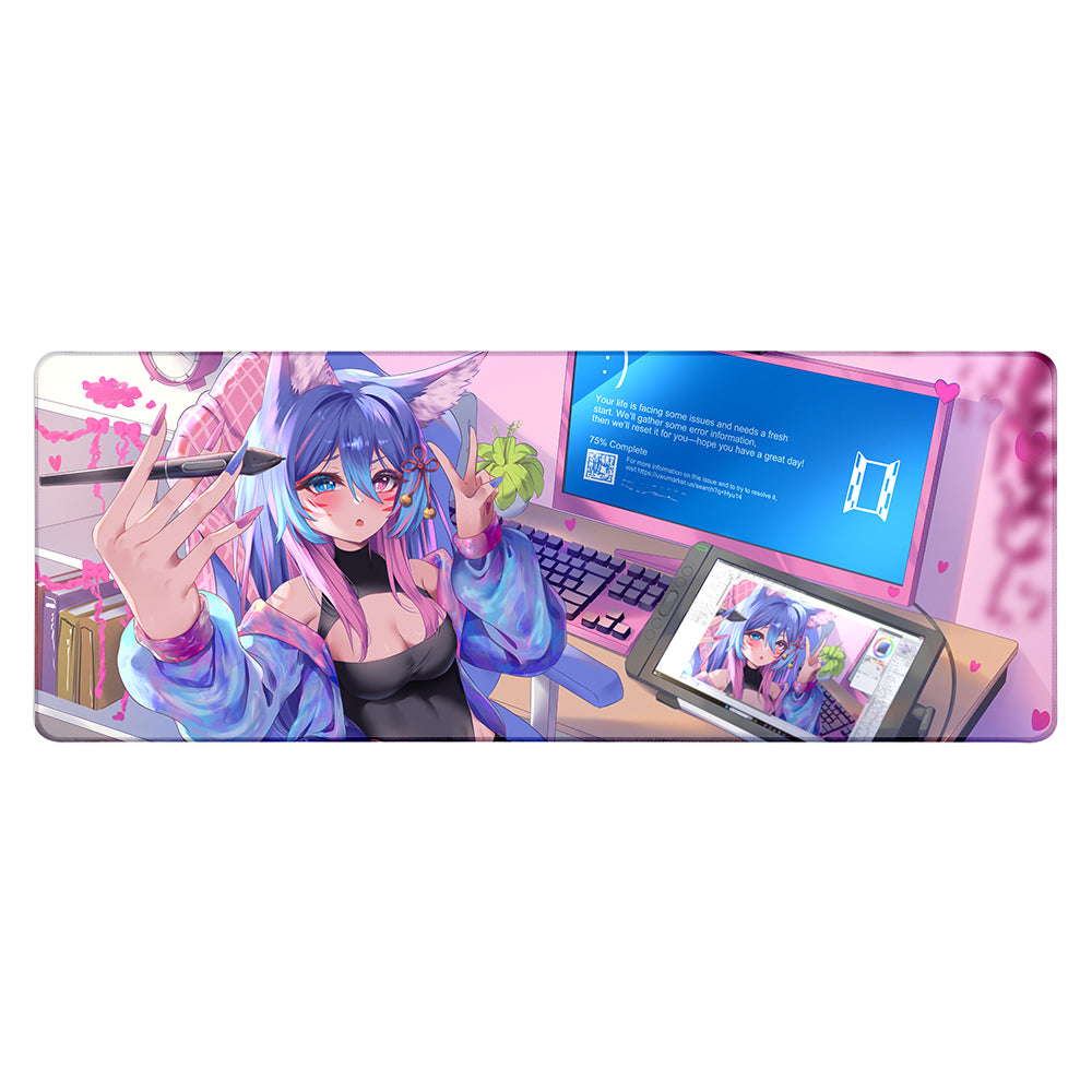 Kii_tsune "Fox Gaming Den" XL Mousepad