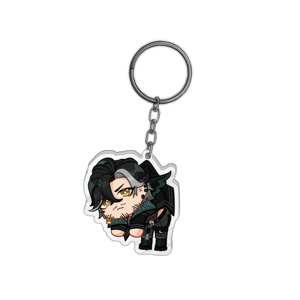 Kuroo Tomura "Chibi Crow Boss" Keychain
