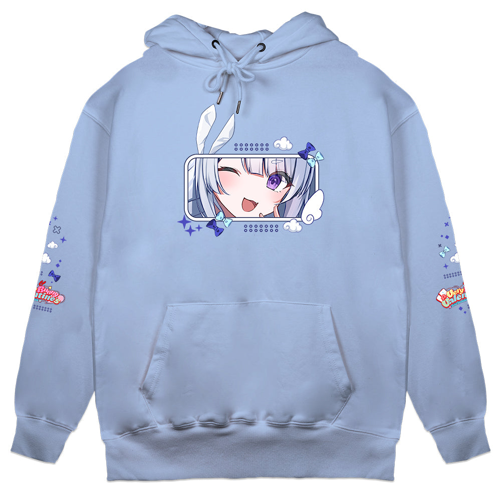 Utahime Mochizuki "Very Bunny Valentine's" Hoodie - Light Blue