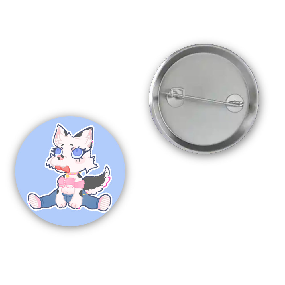 MaisieCorgi No Thoughts, Head Empty Button Pin