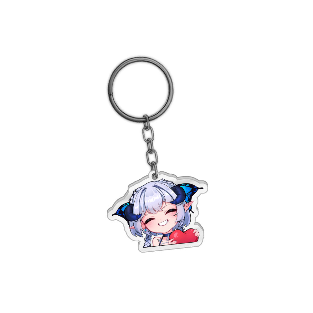 Meemeesh Blue Peeker Keychain