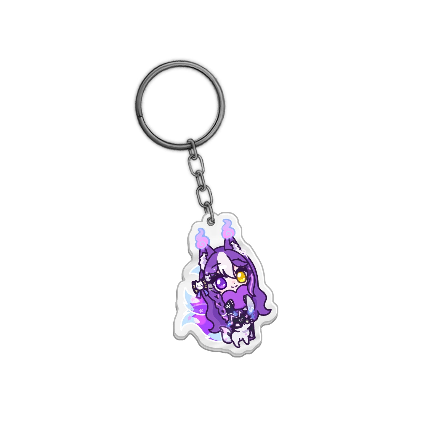 Muddyena "Chibi Heart" Keychain