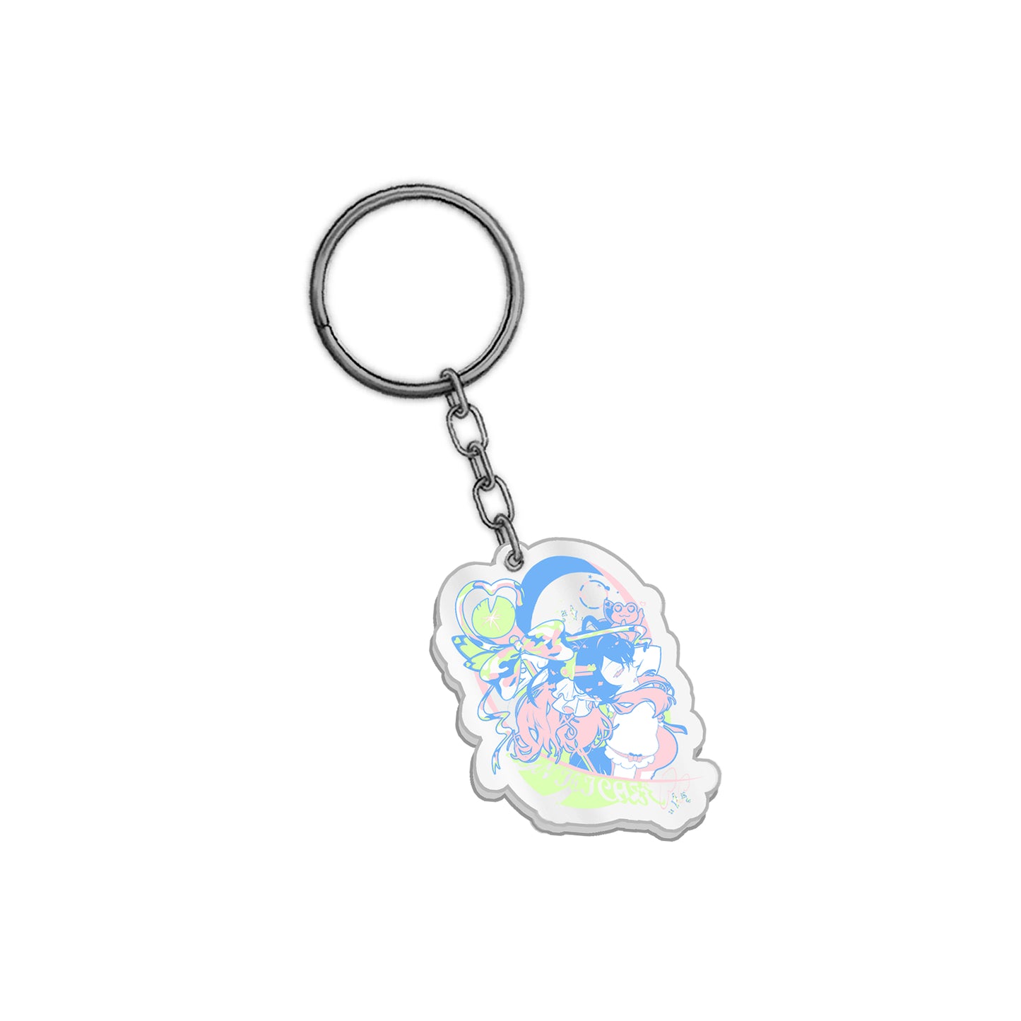 Pinkicafe "Frog, Maid, Magical Girl" Acrylic Keychain