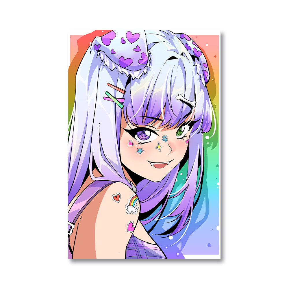 Meowdalyn Puppy Dog Girl Poster