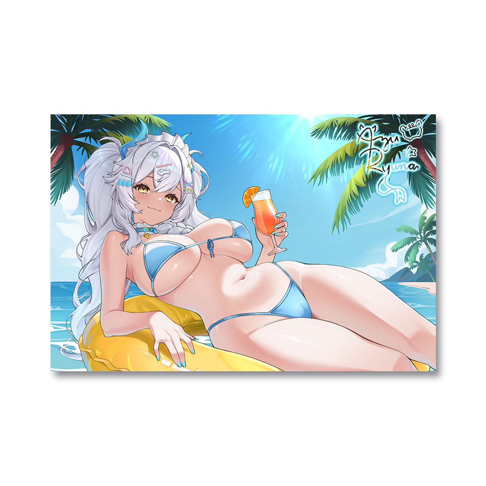 AzuRyuna Beach Day Signed Poster