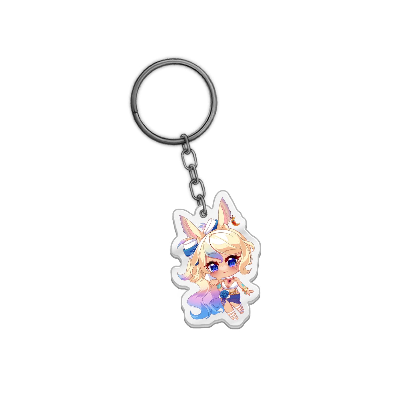 RinniBun "Summer Smooch" Keychain