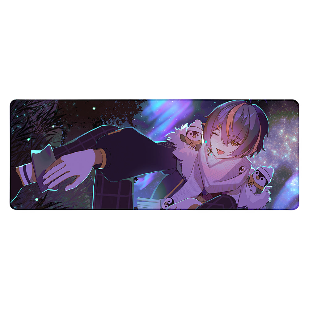 Sanguini Penguini "Under the Aurora" XL Mousepad