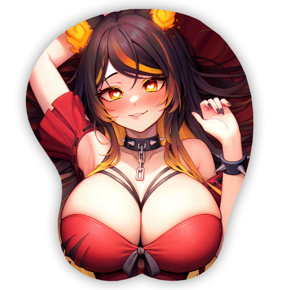 XSPWXN 3D Breast Mouse Pad Silicone Wrist Red Naughty Girl Mousepad Large  Gaming Surprise (Color : M7): : Computers & Accessories