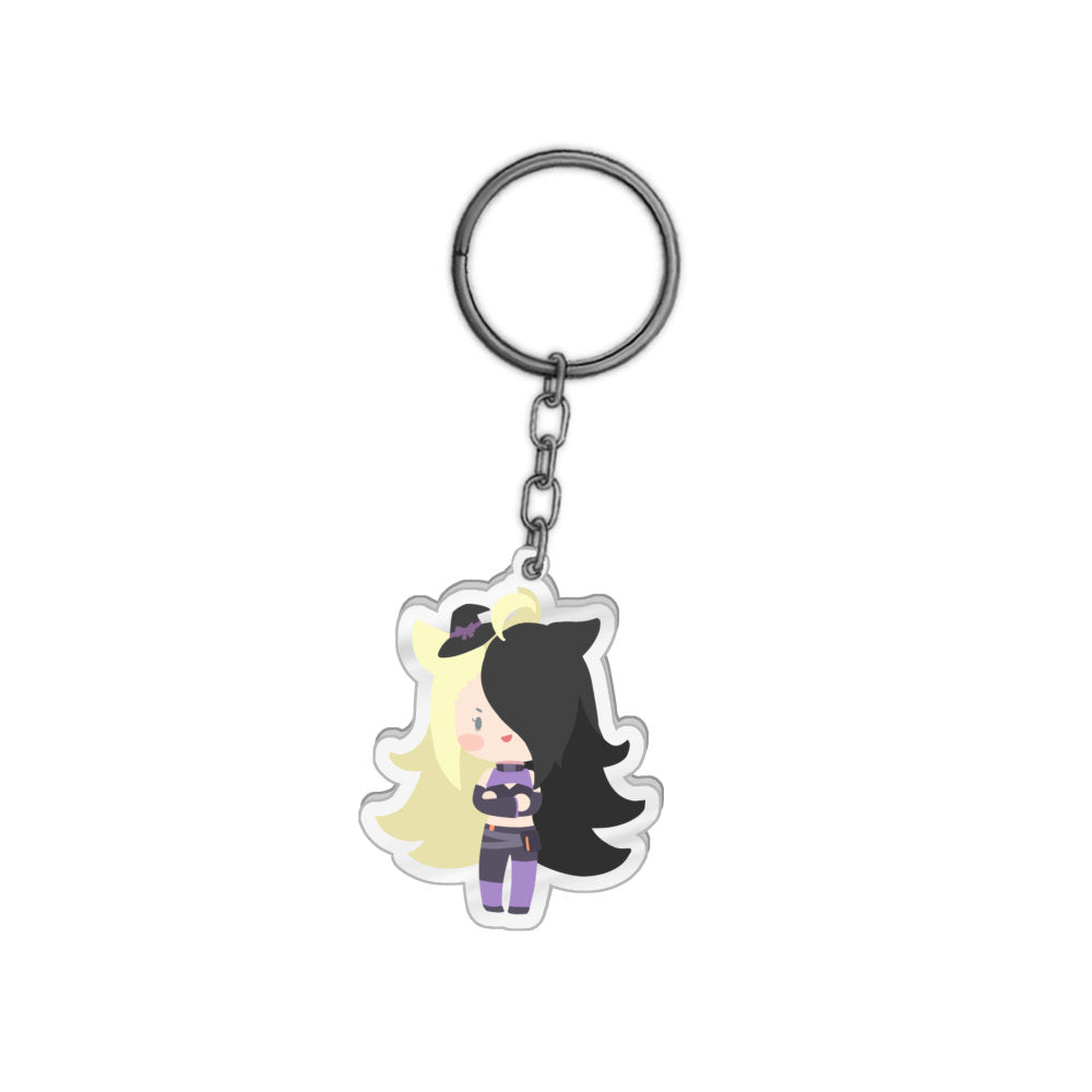 Spellydoesart Chibi Rocker Keychain