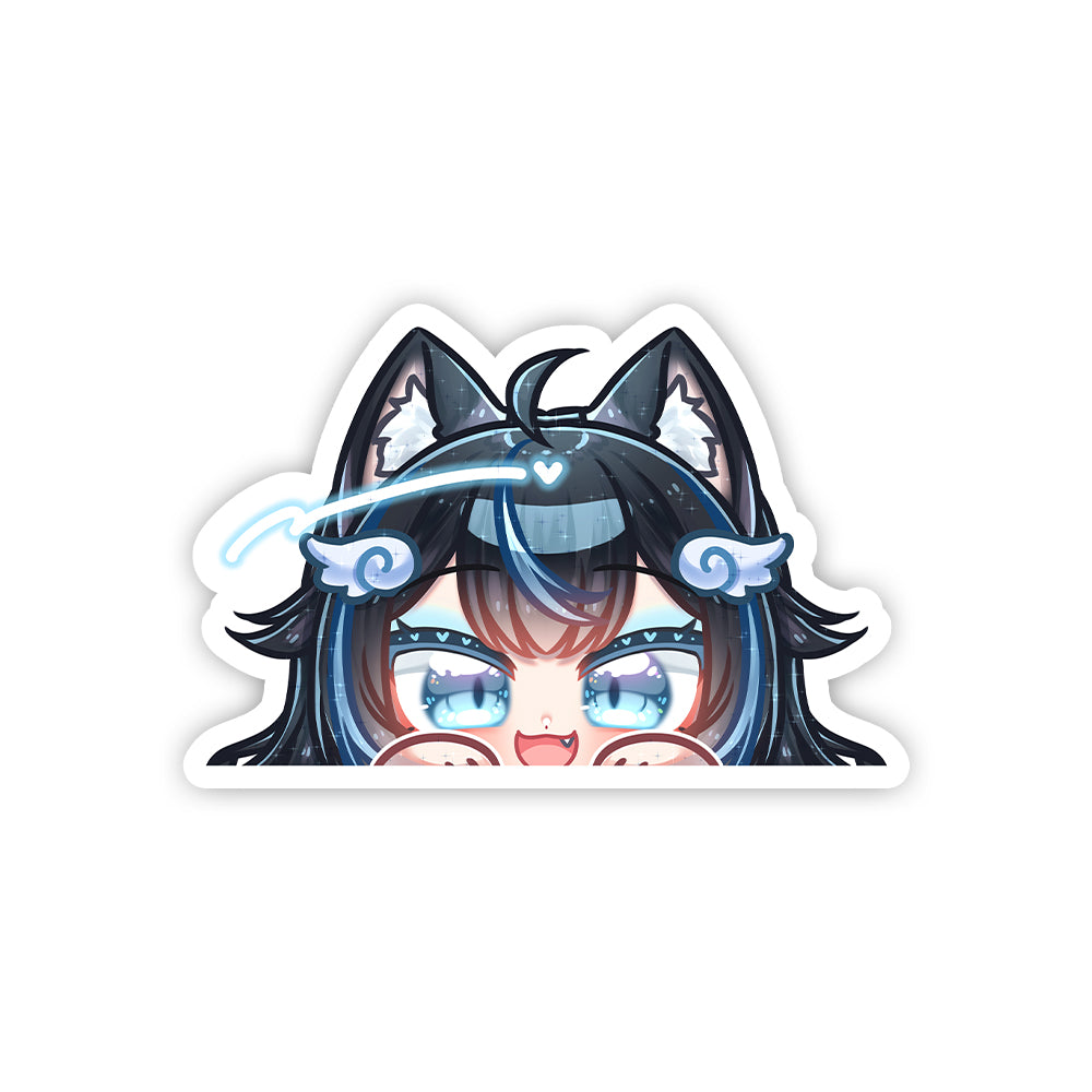Crystally Peeker Sticker