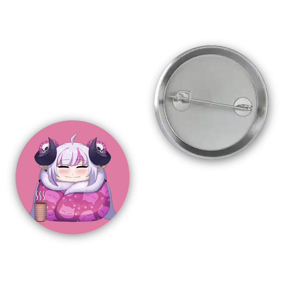 TiffanyTiefling Warm and Cozy Chibi Button Pin