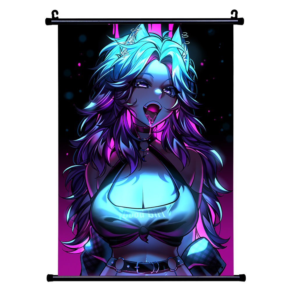 UrLocalWolfGirl Mouthwatering Wall Scroll