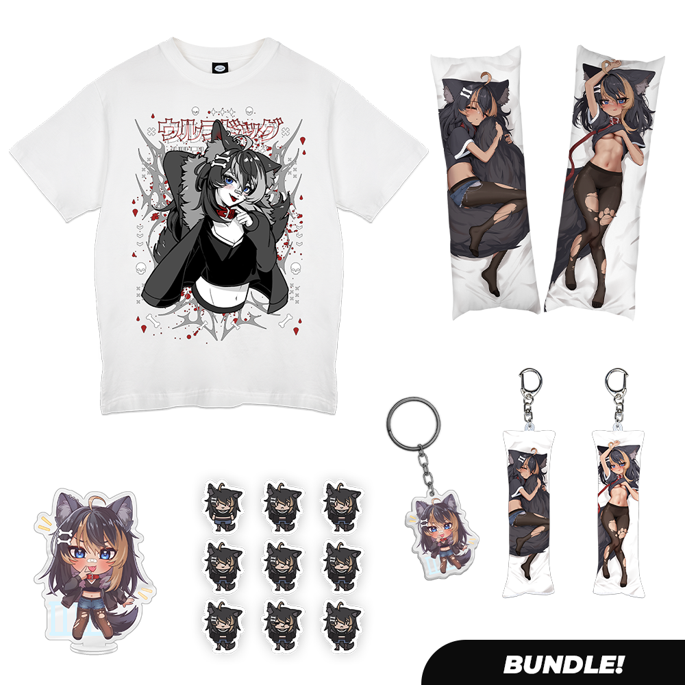Kamiko Kana "Wolfdog" White T-Shirt Bundle