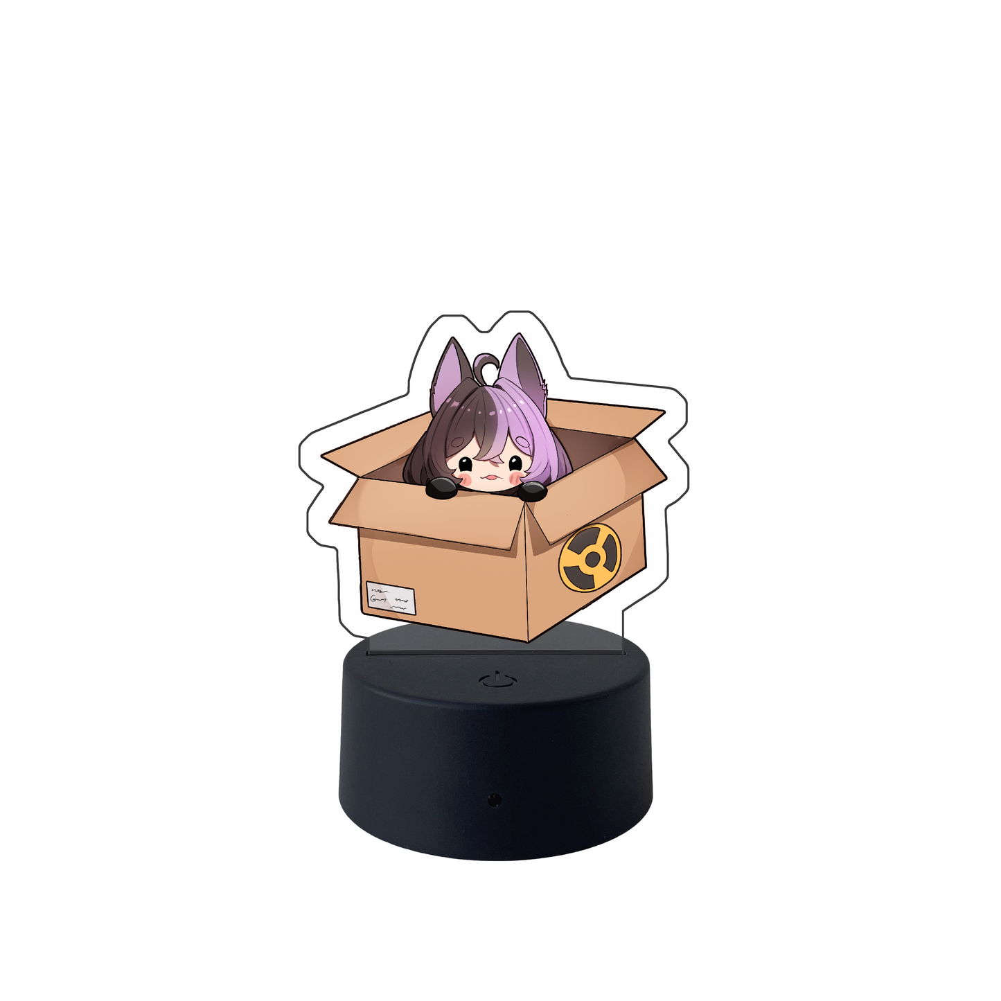 TheVioletNeko Cat in a Box LED Desk Lamp