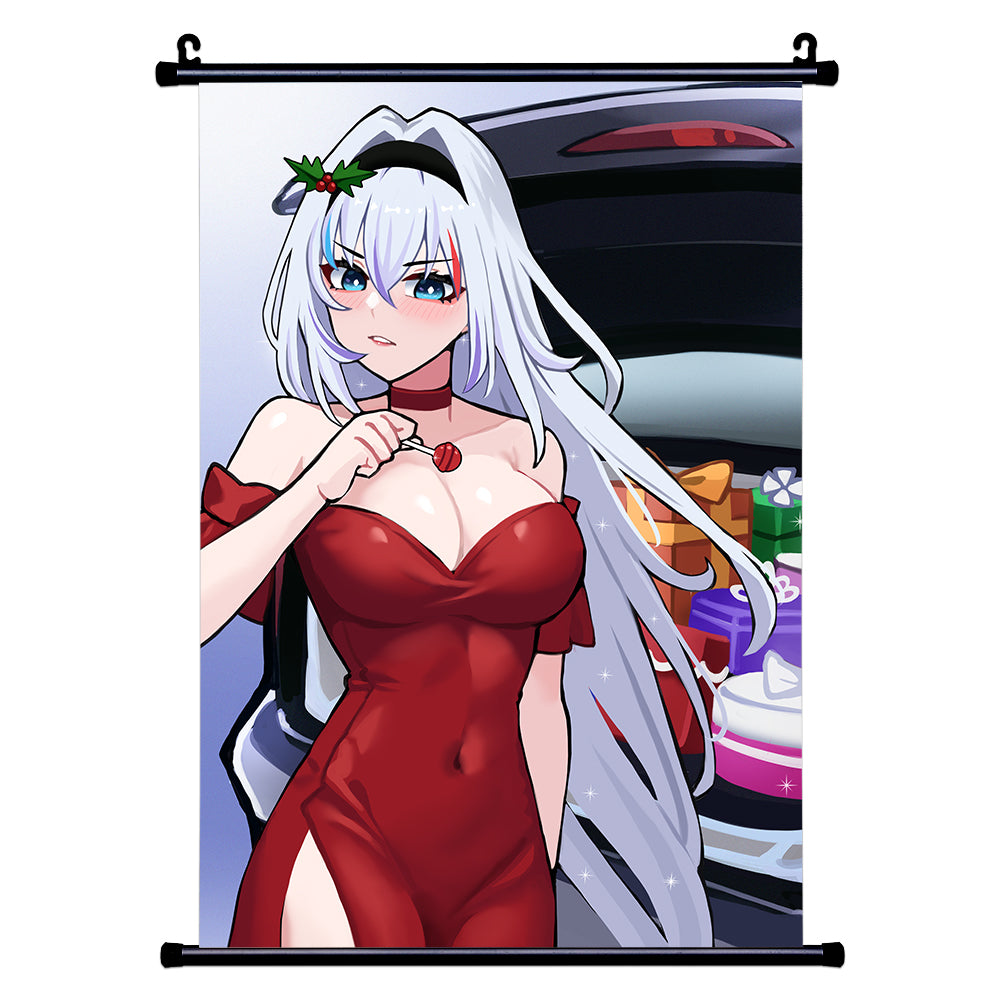 Kattarina Qutie Serious Surprise Wall Scroll