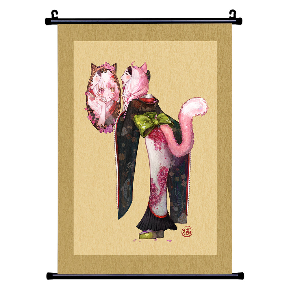 Amedoll Feline Beauty Wall Scroll