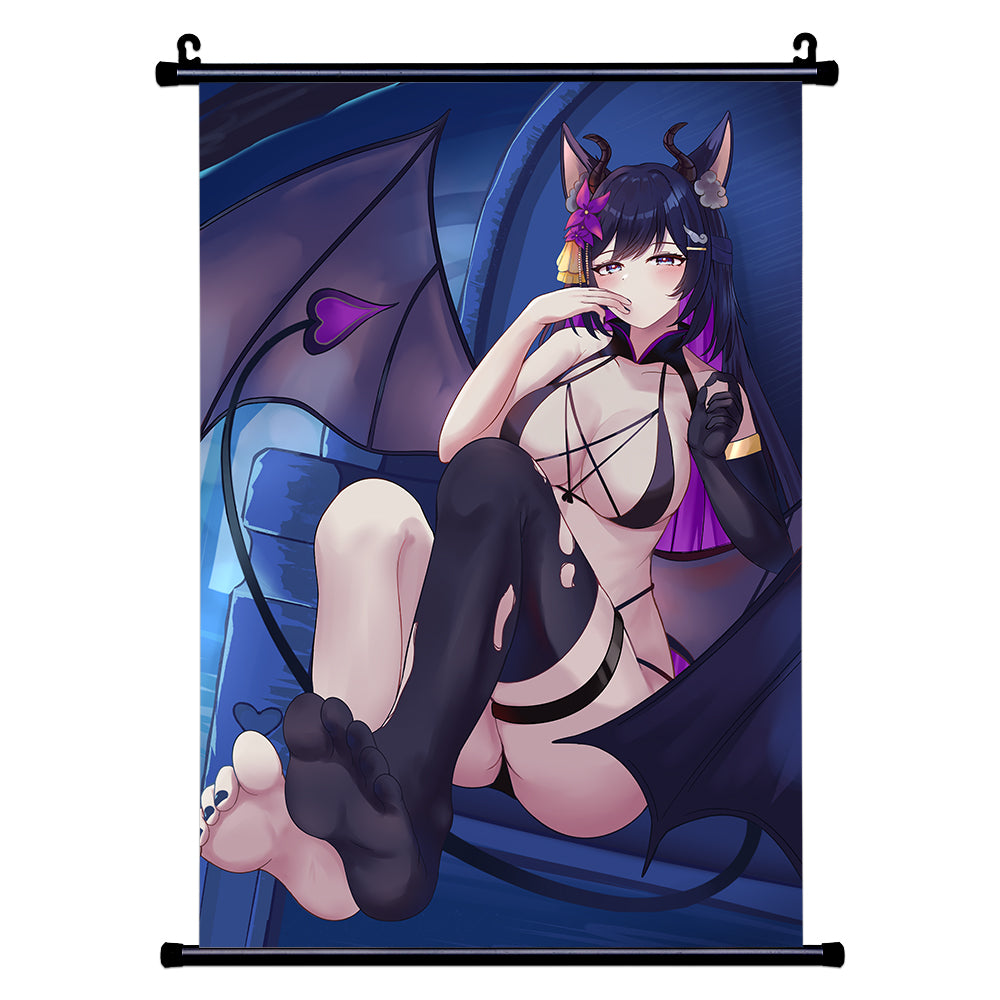 Vixi On the Throne Wall Scroll