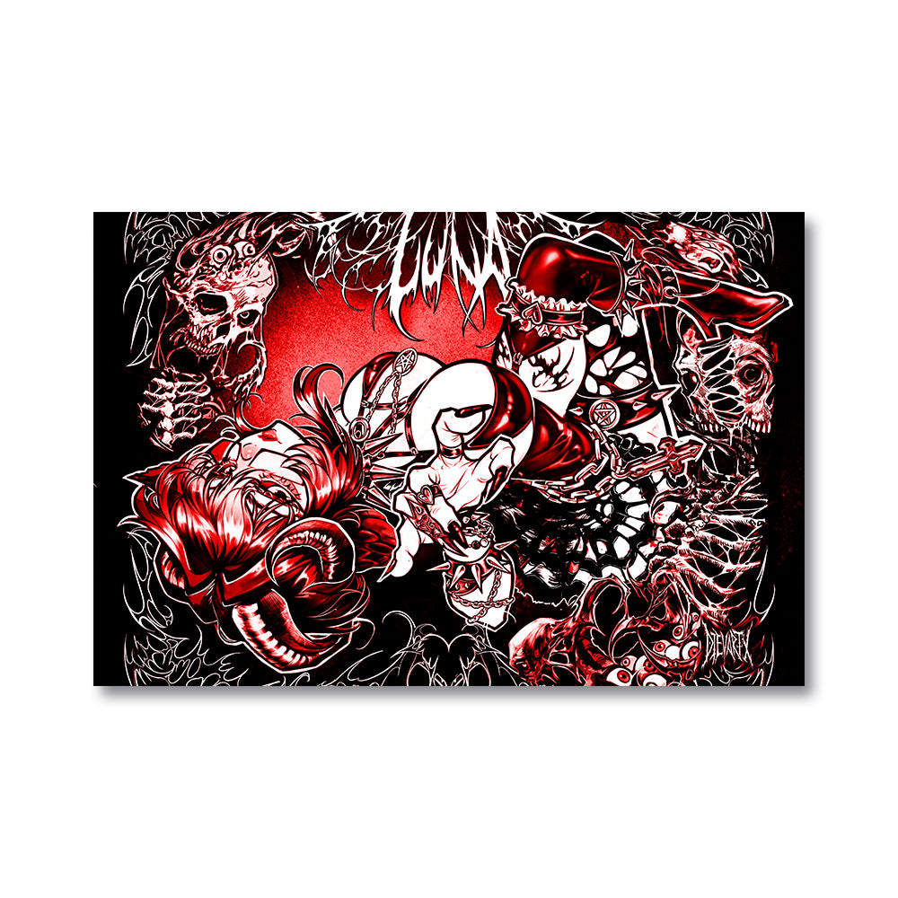 Wispluna "Rave" Poster - Red